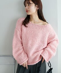【WEB限定】手編み風プルオーバー
