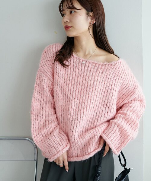 DISCOAT（ディスコート）の「【WEB限定】手編み風プルオーバー（ニット