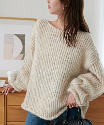 【WEB限定】手編み風プルオーバー