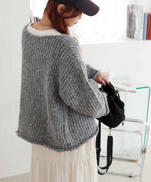 セール】【WEB限定】手編み風プルオーバー（ニット/セーター