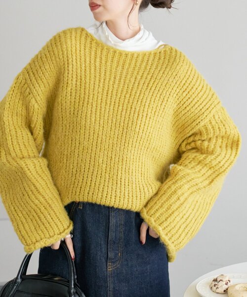 WEB限定】手編み風プルオーバー（ニット/セーター）｜DISCOAT（ディス