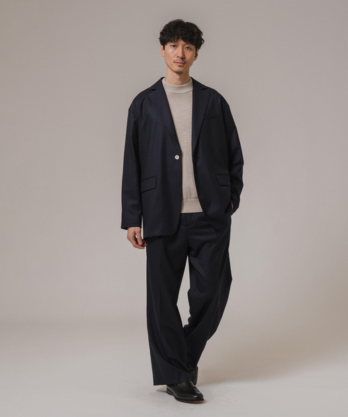 EDIFICE（エディフィス）の「CALMER(カルメール) 別注 CANONICO BIG ジャケット（テーラードジャケット・メンズ・グレー/ネイビー・MEDIUM/LARGE）」の10枚目の写真