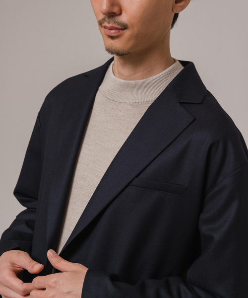 EDIFICE（エディフィス）の「CALMER(カルメール) 別注 CANONICO BIG ジャケット（テーラードジャケット・メンズ・グレー/ネイビー・MEDIUM/LARGE）」の16枚目の写真