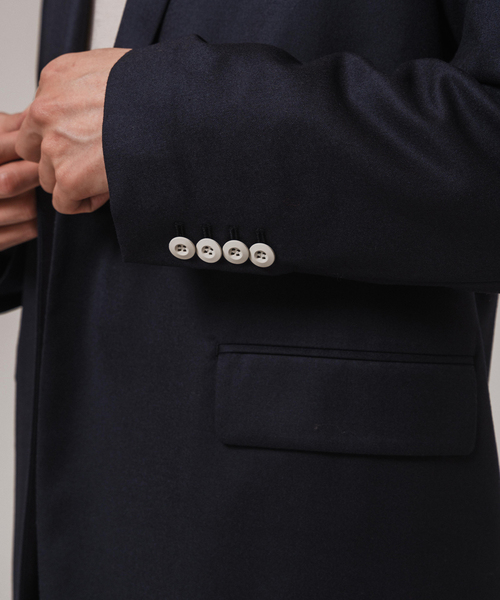 EDIFICE（エディフィス）の「CALMER(カルメール) 別注 CANONICO BIG ジャケット（テーラードジャケット・メンズ・グレー/ネイビー・MEDIUM/LARGE）」の17枚目の写真