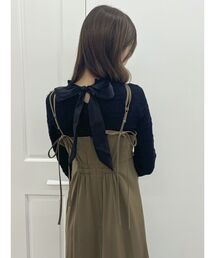 dazzlin | バックリボンプチフリルニットトップス(ニット/セーター)