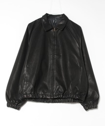 Vintage-like synthetic leather blouson/ヴィンテージライク 合成皮革 ブルゾン レディース メンズ