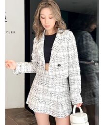 GYDA | TWEEDショートジャケット【SETUP着用可】(テーラードジャケット)