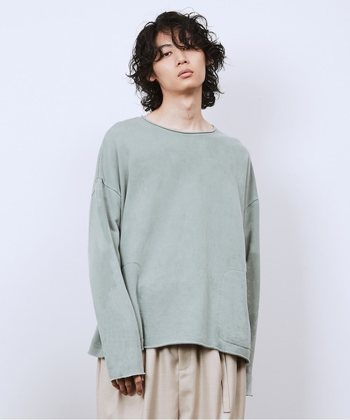 Dulcamara(ドゥルカマラ)の「ピグメントSWカットオフPO(スウェット・メンズ・ブラック/グリーン/ベージュ・0/1)」の3枚目の写真
