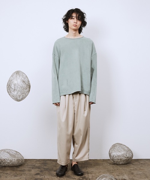 Dulcamara(ドゥルカマラ)の「ピグメントSWカットオフPO(スウェット・メンズ・ブラック/グリーン/ベージュ・0/1)」の4枚目の写真