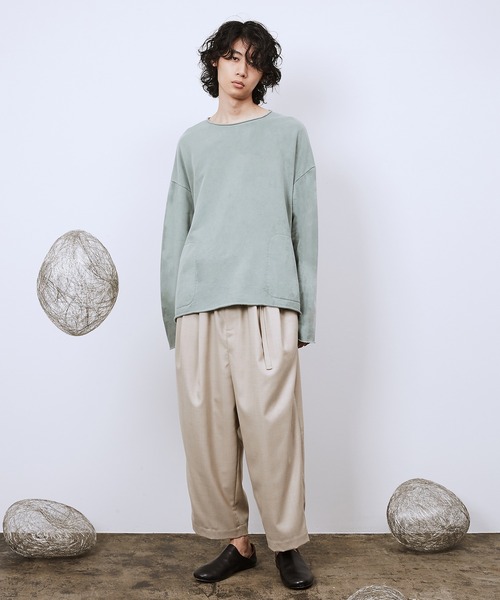 Dulcamara(ドゥルカマラ)の「ピグメントSWカットオフPO(スウェット・メンズ・ブラック/グリーン/ベージュ・0/1)」の7枚目の写真