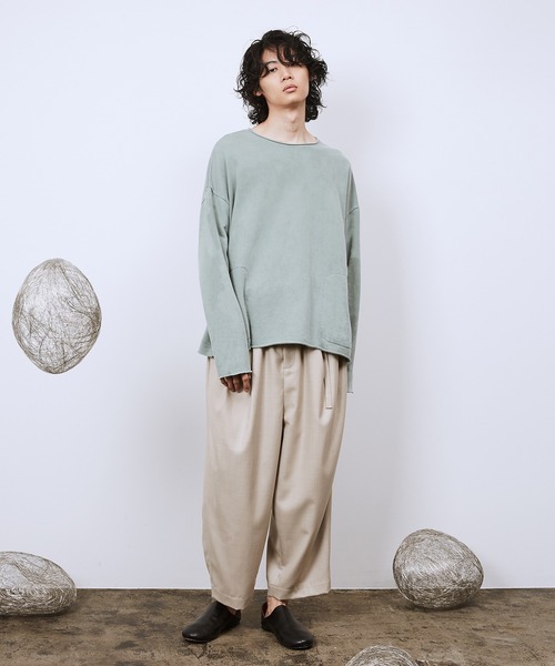 Dulcamara(ドゥルカマラ)の「ピグメントSWカットオフPO(スウェット・メンズ・ブラック/グリーン/ベージュ・0/1)」の8枚目の写真