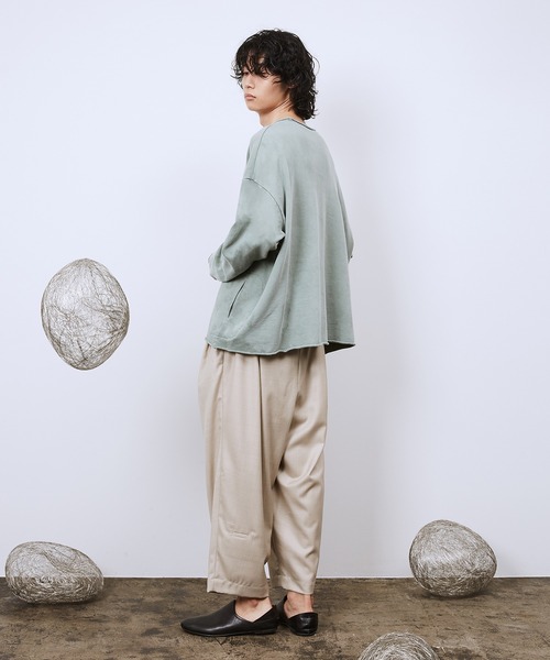 Dulcamara(ドゥルカマラ)の「ピグメントSWカットオフPO(スウェット・メンズ・ブラック/グリーン/ベージュ・0/1)」の9枚目の写真