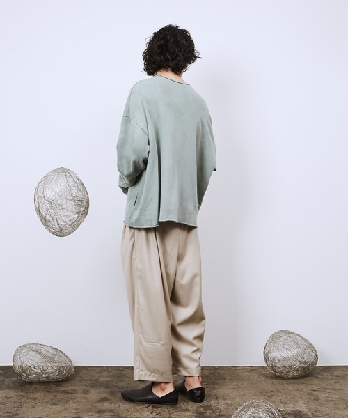 Dulcamara(ドゥルカマラ)の「ピグメントSWカットオフPO(スウェット・メンズ・ブラック/グリーン/ベージュ・0/1)」の10枚目の写真