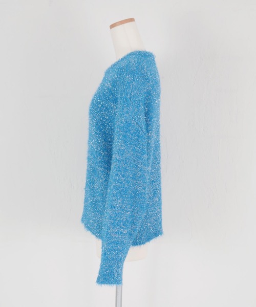 titivate（ティティベイト）の「ラメフェザーニット（ニット/セーター・レディース・アイボリー/ブラック/ライトグレー/ブルー・M）」の19枚目の写真