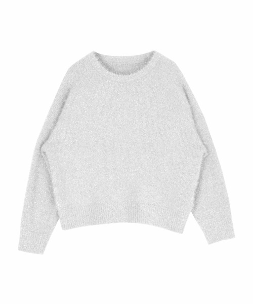 titivate（ティティベイト）の「ラメフェザーニット（ニット/セーター・レディース・アイボリー/ブラック/ライトグレー/ブルー・M）」の16枚目の写真