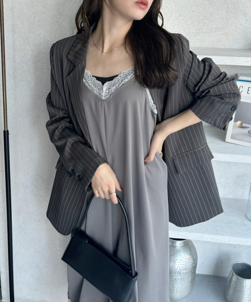 セール】【Eclat one】レースデザイン キャミワンピース（ワンピース