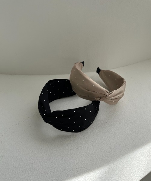 Dorry Doll（ドリードール）の「つぶつぶドットカチューシャ（カチューシャ・レディース・ブラック/ベージュ・FREE）」の9枚目の写真