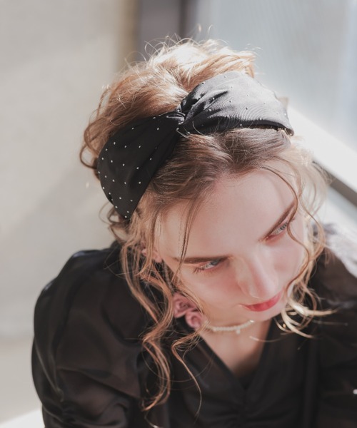 Dorry Doll（ドリードール）の「つぶつぶドットカチューシャ（カチューシャ・レディース・ブラック/ベージュ・FREE）」の14枚目の写真