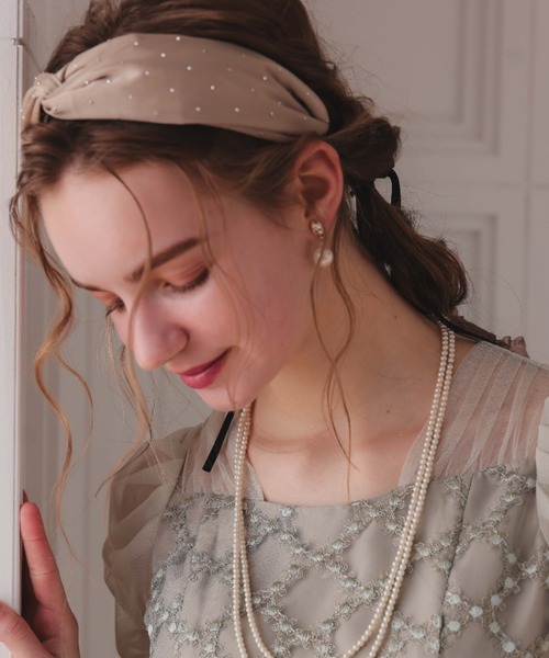 Dorry Doll（ドリードール）の「つぶつぶドットカチューシャ（カチューシャ・レディース・ブラック/ベージュ・FREE）」の15枚目の写真