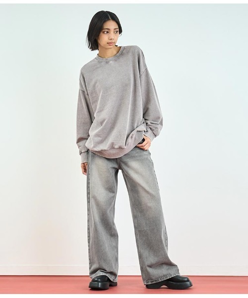 ANAP(アナップ)の「ウォッシュ加工ストレートデニムパンツ(デニムパンツ・レディース・ライトブルー/スミクロ・S/M)」の7枚目の写真