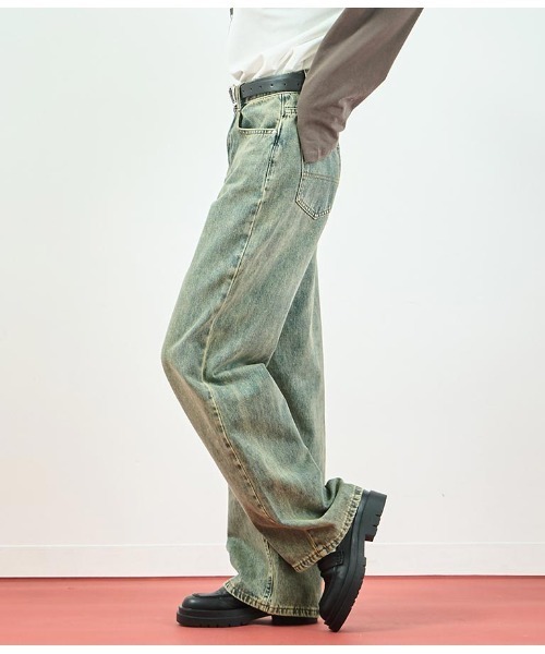 ANAP(アナップ)の「ウォッシュ加工ストレートデニムパンツ(デニムパンツ・レディース・ライトブルー/スミクロ・S/M)」の9枚目の写真