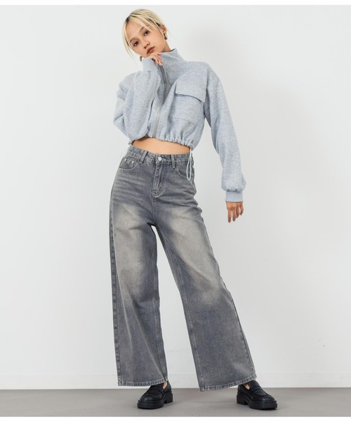 ANAP(アナップ)の「ウォッシュ加工ストレートデニムパンツ(デニムパンツ・レディース・ライトブルー/スミクロ・S/M)」の22枚目の写真