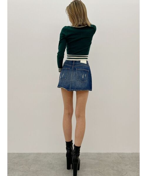 GYDA（ジェイダ）の「molar Vネックニットトップス（ニット/セーター・レディース・ブラック/オフホワイト/グリーン・FREE）」の14枚目の写真