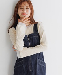 mysty woman | レイヤードシアースリーブプルオーバー  291392(ニット/セーター)