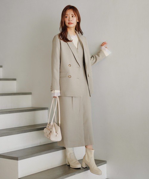 mysty woman（ミスティウーマン）の「レイヤードシアースリーブプルオーバー  291392（ニット/セーター・レディース・ブラック/ベージュ/オフホワイト・FREE）」の12枚目の写真