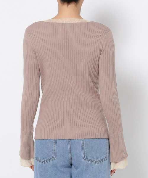 mysty woman（ミスティウーマン）の「レイヤードシアースリーブプルオーバー  291392（ニット/セーター・レディース・ブラック/ベージュ/オフホワイト・FREE）」の8枚目の写真