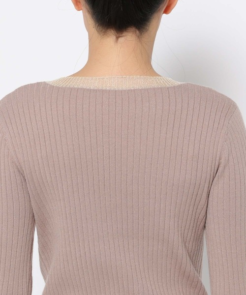 mysty woman（ミスティウーマン）の「レイヤードシアースリーブプルオーバー  291392（ニット/セーター・レディース・ブラック/ベージュ/オフホワイト・FREE）」の7枚目の写真