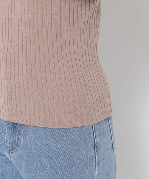 mysty woman（ミスティウーマン）の「レイヤードシアースリーブプルオーバー  291392（ニット/セーター・レディース・ブラック/ベージュ/オフホワイト・FREE）」の4枚目の写真