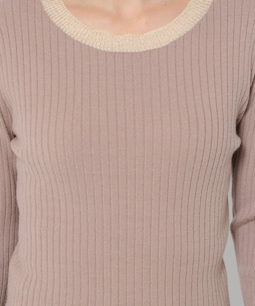 mysty woman（ミスティウーマン）の「レイヤードシアースリーブプルオーバー  291392（ニット/セーター・レディース・ブラック/ベージュ/オフホワイト・FREE）」の19枚目の写真