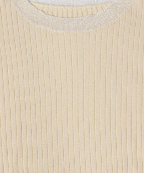 mysty woman（ミスティウーマン）の「レイヤードシアースリーブプルオーバー  291392（ニット/セーター・レディース・ブラック/ベージュ/オフホワイト・FREE）」の18枚目の写真