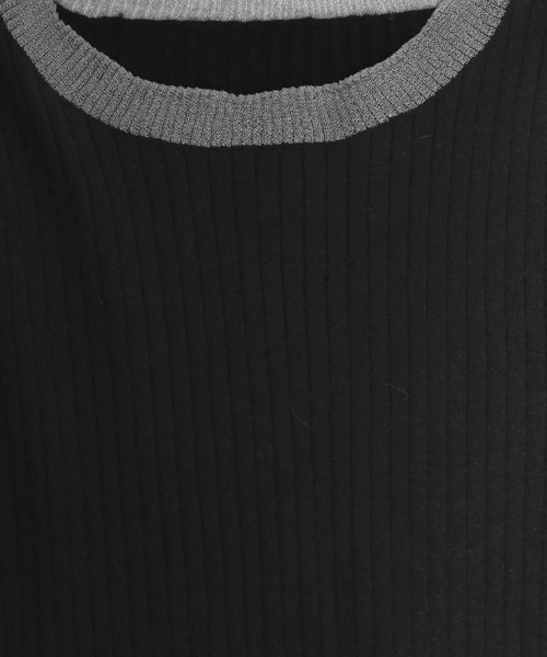 mysty woman（ミスティウーマン）の「レイヤードシアースリーブプルオーバー  291392（ニット/セーター・レディース・ブラック/ベージュ/オフホワイト・FREE）」の17枚目の写真