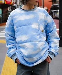 RVCA | RVCA メンズ GRANT PUFFER REVERSI トレーナー/ルーカセットアップ対応中綿リバーシブルトレーナー(スウェット)