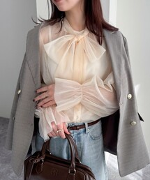 fredy emue | チュールボウタイブラウス(シャツ/ブラウス)