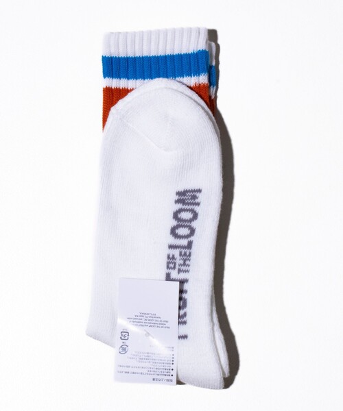 GLOSTER（グロスター）の「別注【FRUIT OF THE LOOM×フレンチブルドッグ】ワンポイント刺繍 ラインソックス（ソックス/靴下・メンズ・ホワイト系その他4/ホワイト系その他5/ホワイト系その他6・FREE）」の7枚目の写真