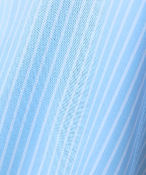 marun（マルン）の「＜大きいサイズ＞くまちゃん刺しゅうスリットリボンロングシャツ marun（シャツ/ブラウス・レディース・ピンク/ブルー・L/5L/4L/3L/LL）」の7枚目の写真