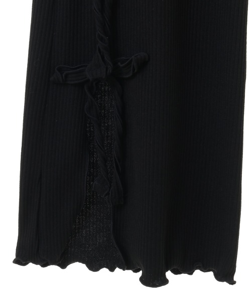 Candy Stripper（キャンディストリッパー）の「TINY RIBBON FLARE パンツ（その他パンツ・レディース・ブラック/アイボリー/ライトグレー・FREE）」の16枚目の写真