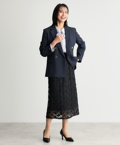 THE SHOP TK （ザ ショップ ティーケー ）の「【ONOFF活躍／セレモニー】刺繍レーススカート／洗える（スカート・レディース・アイボリー/ブラック・12/13）」の8枚目の写真