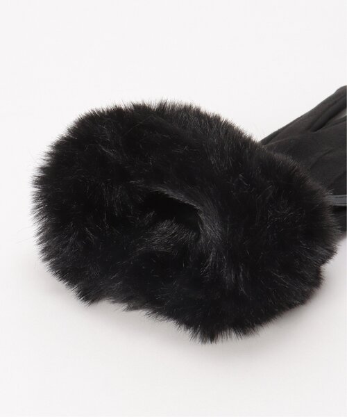 LBC（エルビーシー）の「リボン＆ファー付きグローブ（手袋・レディース・ブラック/ワイン/モカ・FREE）」の10枚目の写真