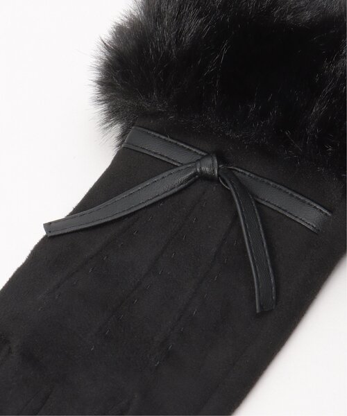 LBC（エルビーシー）の「リボン＆ファー付きグローブ（手袋・レディース・ブラック/ワイン/モカ・FREE）」の11枚目の写真