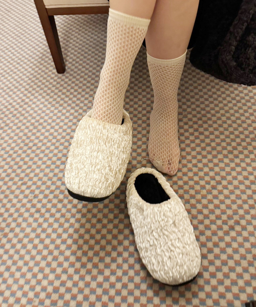 SUBU（スブ）の「《追加》【SUBU/スブ】CELOSIA VELVET WHITE（スリッポン・レディース・ホワイト・SMALL）」の2枚目の写真