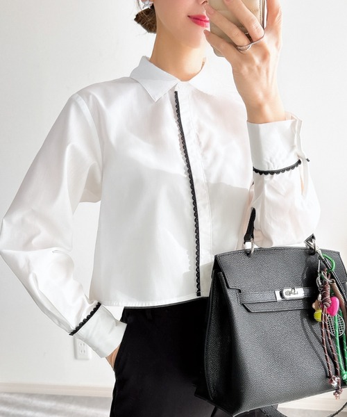 hello Lupo スカラップ襟 半袖シャツ 3 LURAKU シャツ 「LURAKU」Half Sleeve Regular Collar Shirt