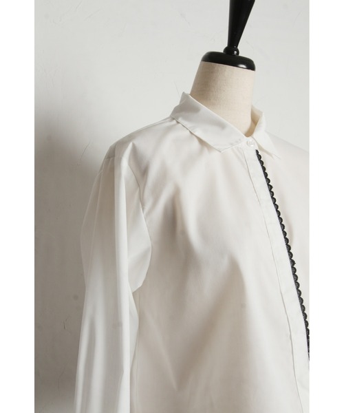 ZOZO限定】配色スカラップパイピングショートシャツ（シャツ