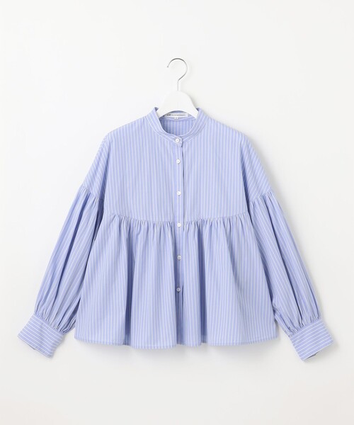 23区（ニジュウサンク）の「【洗える】CANCLINI ギャザー フレア ブラウス（シャツ/ブラウス・レディース・オレンジ系1/スカイブルー系/スカイブルー系1/ホワイト系/ホワイト系1・38）」の20枚目の写真