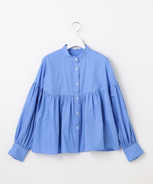 23区（ニジュウサンク）の「【洗える】CANCLINI ギャザー フレア ブラウス（シャツ/ブラウス・レディース・オレンジ系1/スカイブルー系/スカイブルー系1/ホワイト系/ホワイト系1・38）」の22枚目の写真