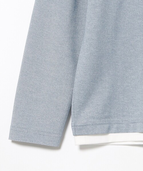 BEAMS HEART(ビームスハート)の「鹿の子 フェイクレイヤード カットソー(Tシャツ/カットソー・メンズ・ライトブルー/ネイビー・XL/L/M/S)」の16枚目の写真