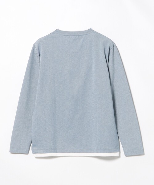 BEAMS HEART(ビームスハート)の「鹿の子 フェイクレイヤード カットソー(Tシャツ/カットソー・メンズ・ライトブルー/ネイビー・XL/L/M/S)」の5枚目の写真